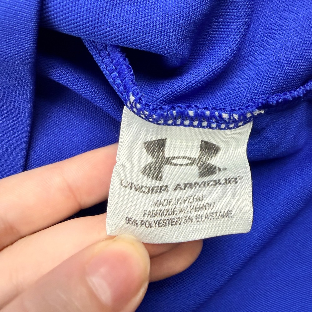 Under Armour Men's XL Royal Blue HeatGear Golf Polo Shirt Short Sleeve - Picture 4 of 8
